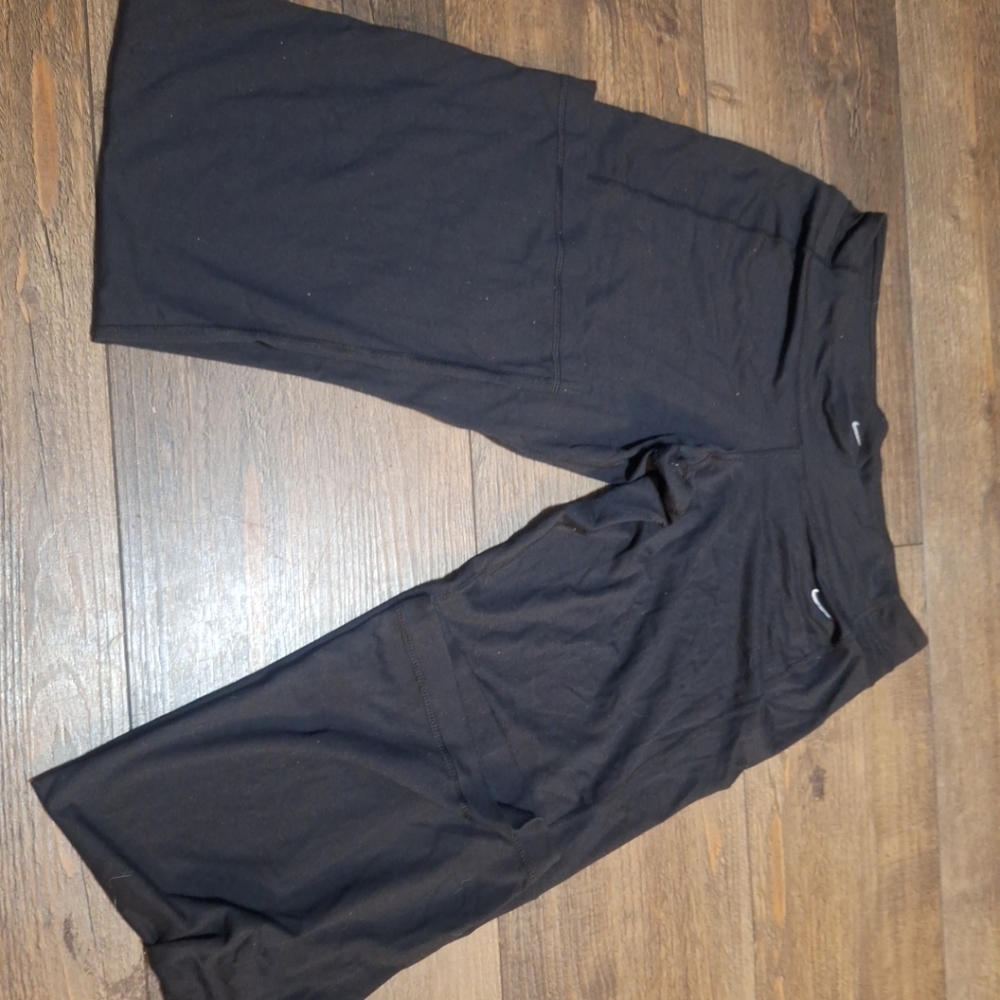 Nike Track Pants Wm Large Dri Fit Black Running Training Joggers